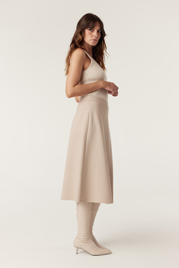 Yoko Ponti Skirt - Stone-Skirts-Cable Melbourne