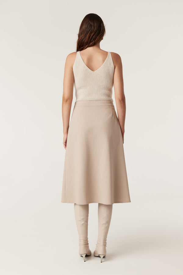 Yoko Ponti Skirt - Stone-Skirts-Cable Melbourne