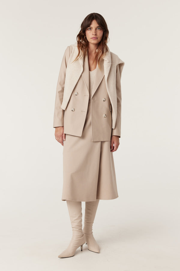 Yoko Ponti Skirt - Stone-Skirts-Cable Melbourne
