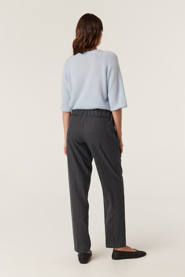 Vincent Wool Pant - Grey Pinstripe-Pants-Cable Melbourne