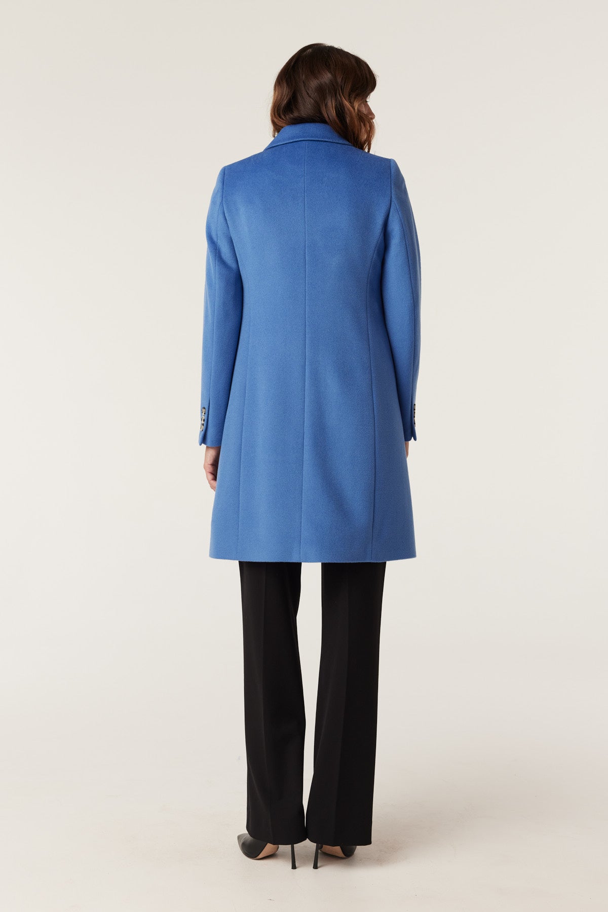 ダウンジャケット・コート Charlott Long Wool Knit Coat Blue Boy's Charlotte Wool Long Coat – The His Place