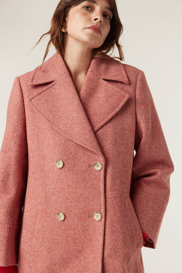 Brenan Coat - Red Twill-Coats-Cable Melbourne