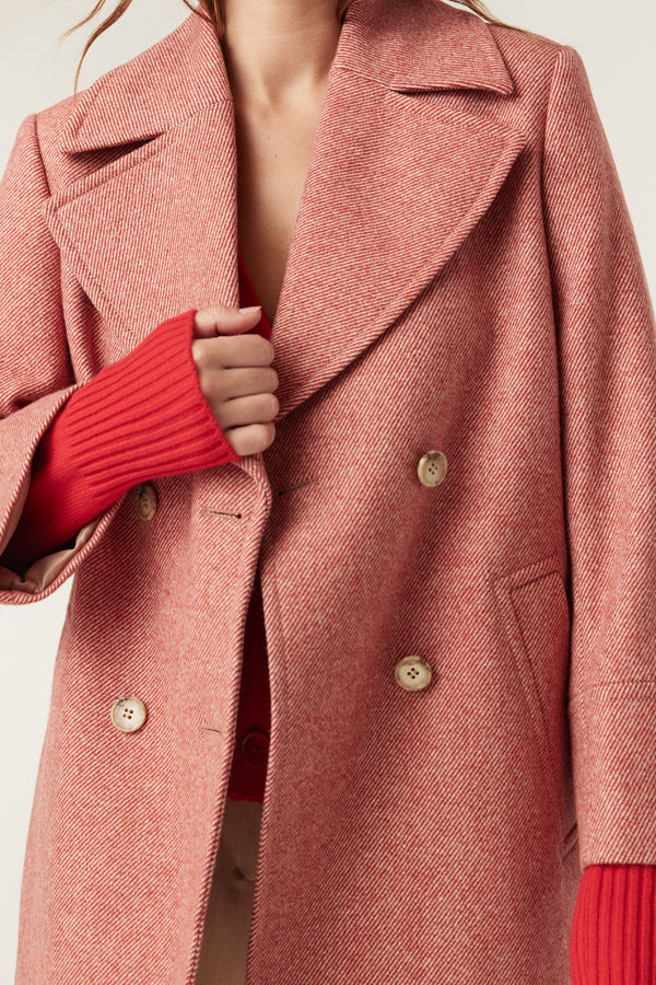 Brenan Coat - Red Twill-Coats-Cable Melbourne