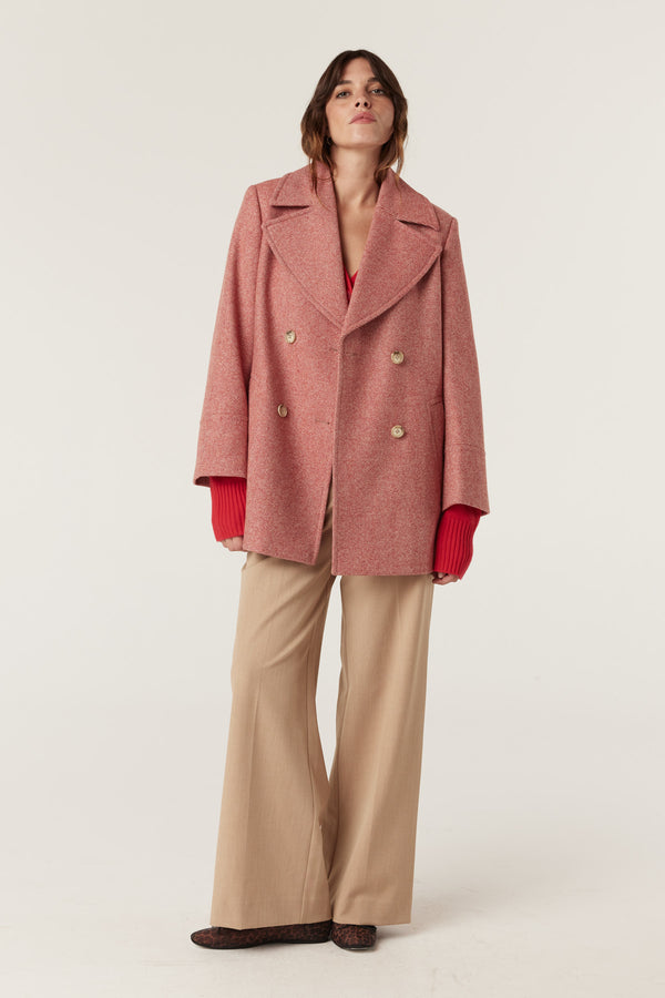 Brenan Coat - Red Twill-Coats-Cable Melbourne