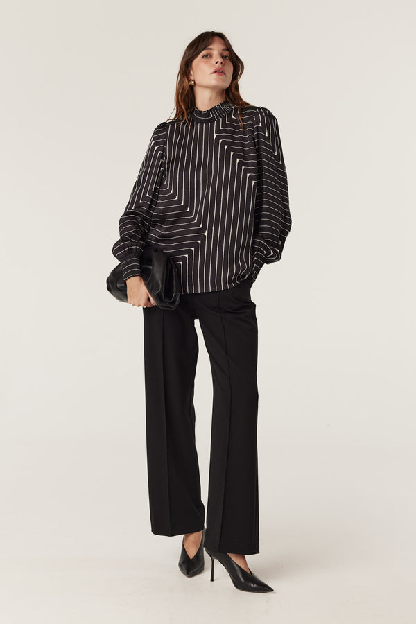 Imogen Blouse - Linear Print-Tops-Cable Melbourne