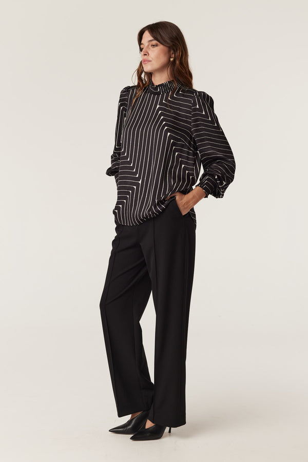 Imogen Blouse - Linear Print-Tops-Cable Melbourne