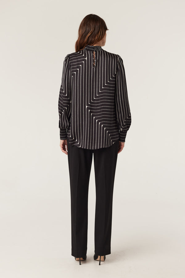 Imogen Blouse - Linear Print-Tops-Cable Melbourne