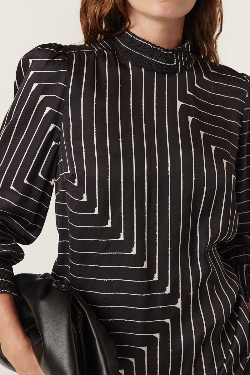 Imogen Blouse - Linear Print – Cable Melbourne