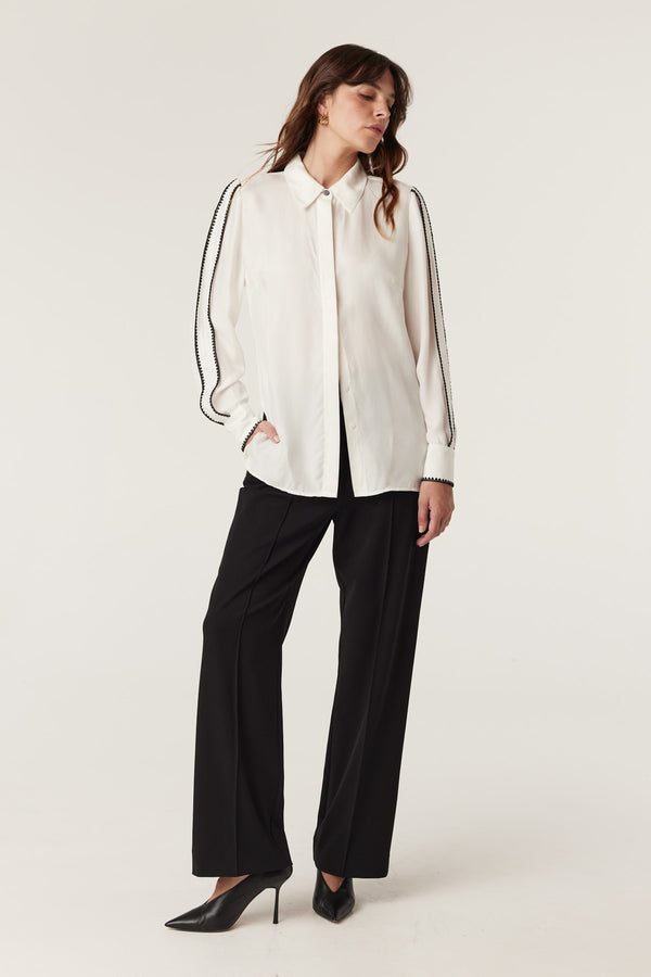 Ivory Blouse - White-Tops-Cable Melbourne