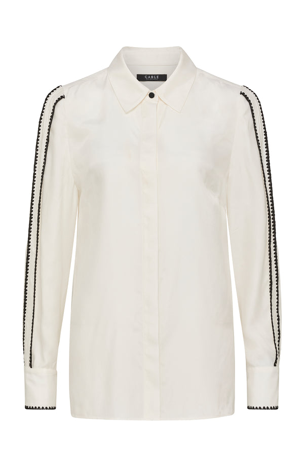 Ivory Blouse - White-Tops-Cable Melbourne