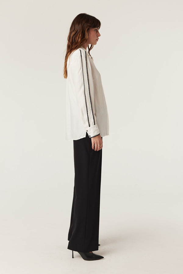 Ivory Blouse - White-Tops-Cable Melbourne