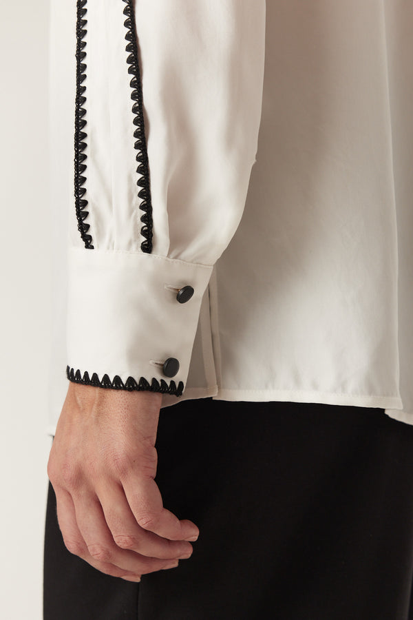 Ivory Blouse - White-Tops-Cable Melbourne