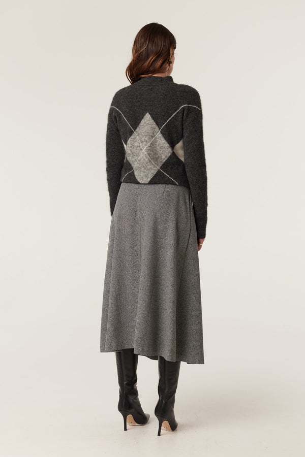 Lena Skirt - Charcoal Marle-Skirts-Cable Melbourne