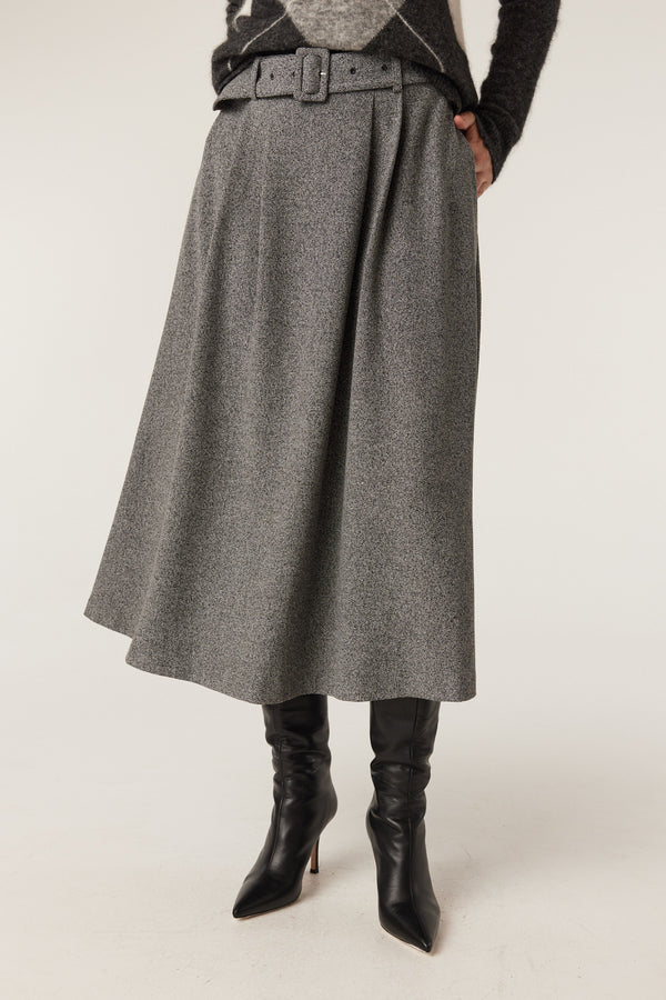 Lena Skirt - Charcoal Marle-Skirts-Cable Melbourne