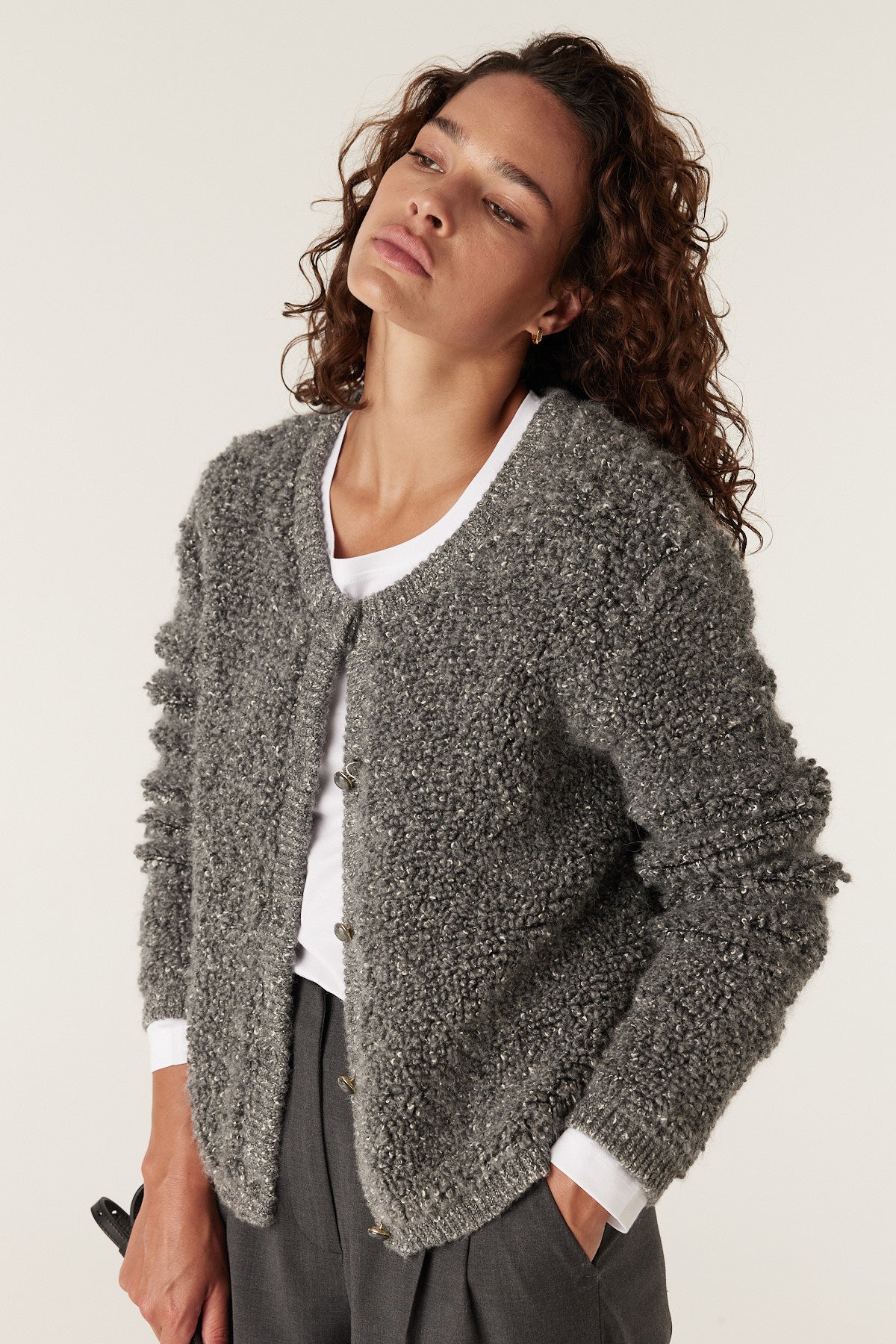 Teddy Knit Cardigan - Ash Grey – Cable Melbourne