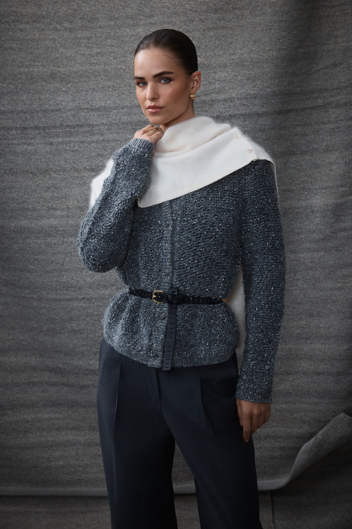 Teddy Knit Cardigan - Ash Grey – Cable Melbourne