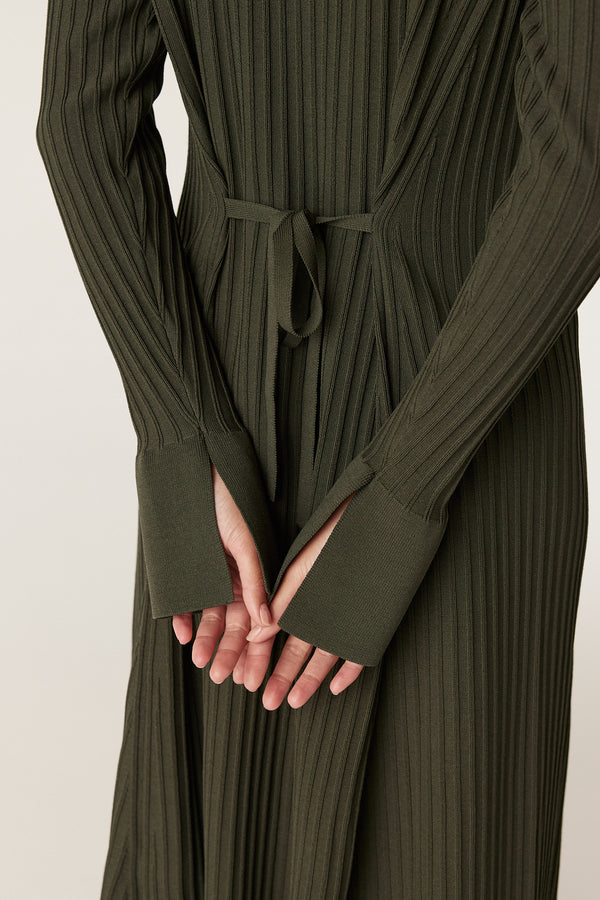 Valentina Crepe Dress - Khaki  Cable Melbourne