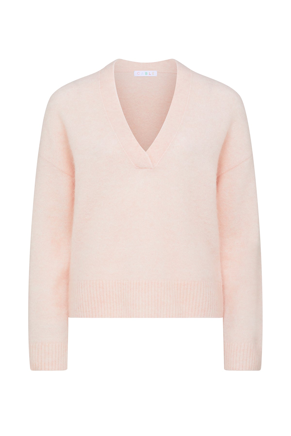 Colour Me V Jumper - Petal – Cable Melbourne