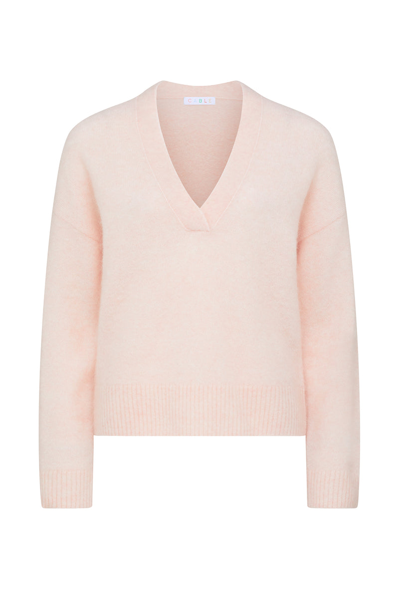 Colour Me V Jumper - Petal – Cable Melbourne