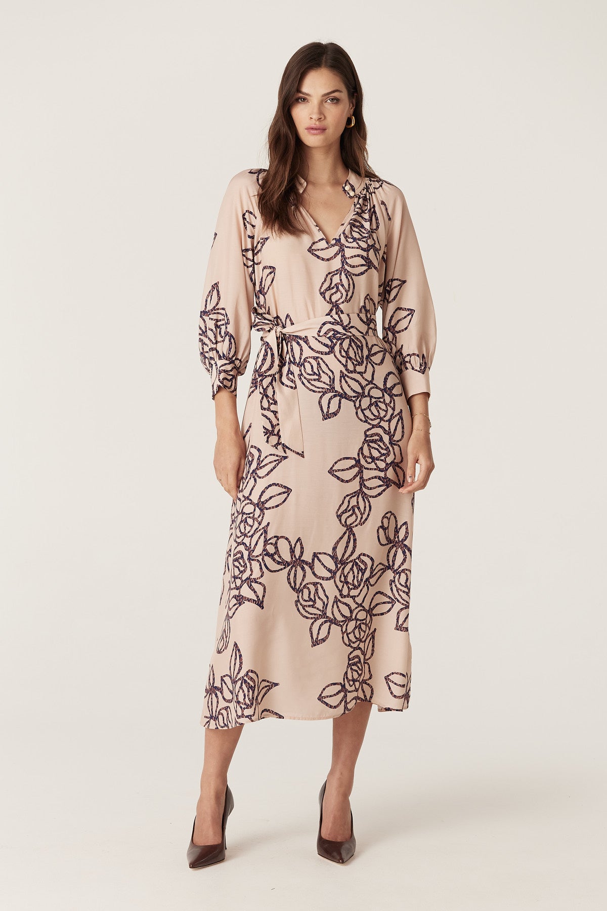 Bloom Dress - Stencil Floral – Cable Melbourne