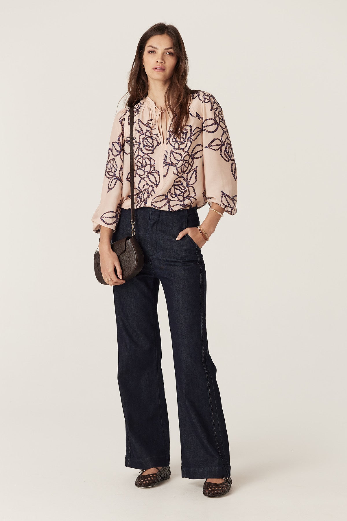 Bloom Blouse - Stencil Floral – Cable Melbourne