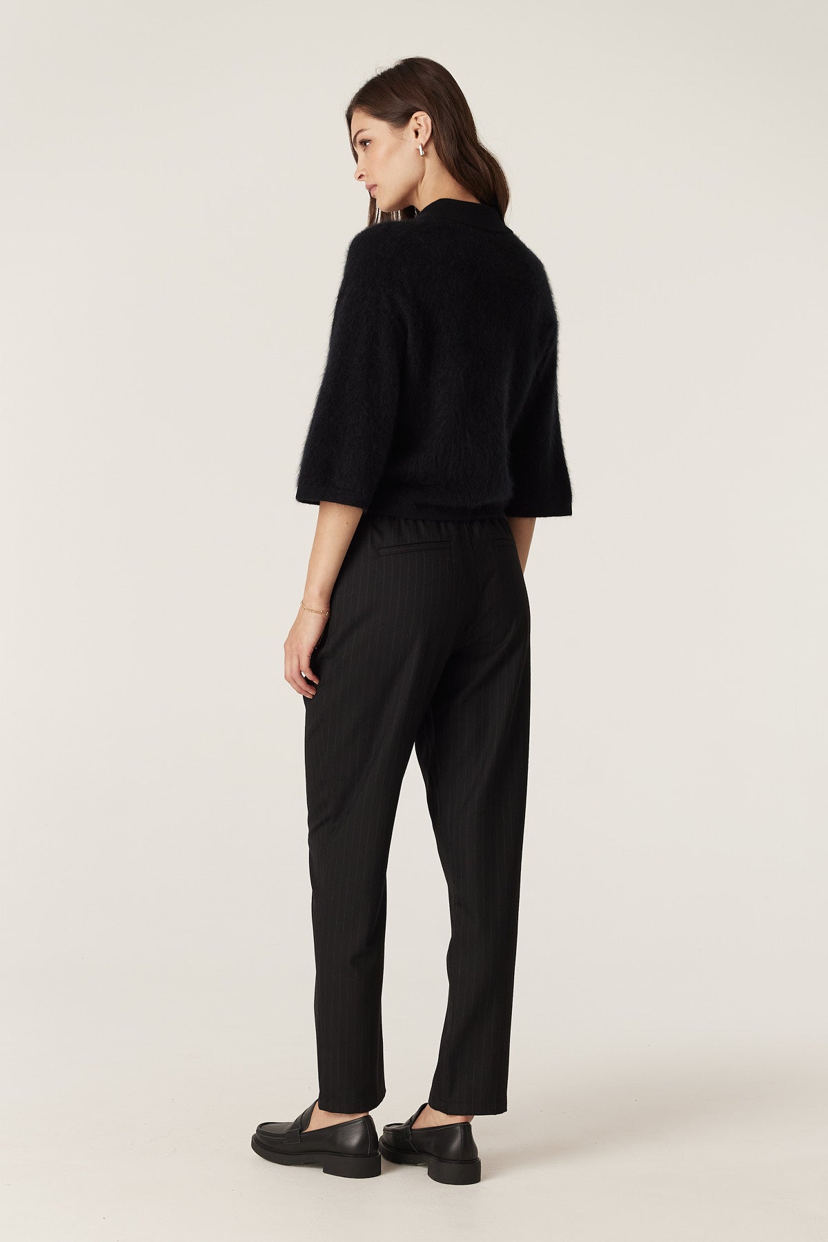 Vincent Wool Pant - Black Pinstripe – Cable Melbourne