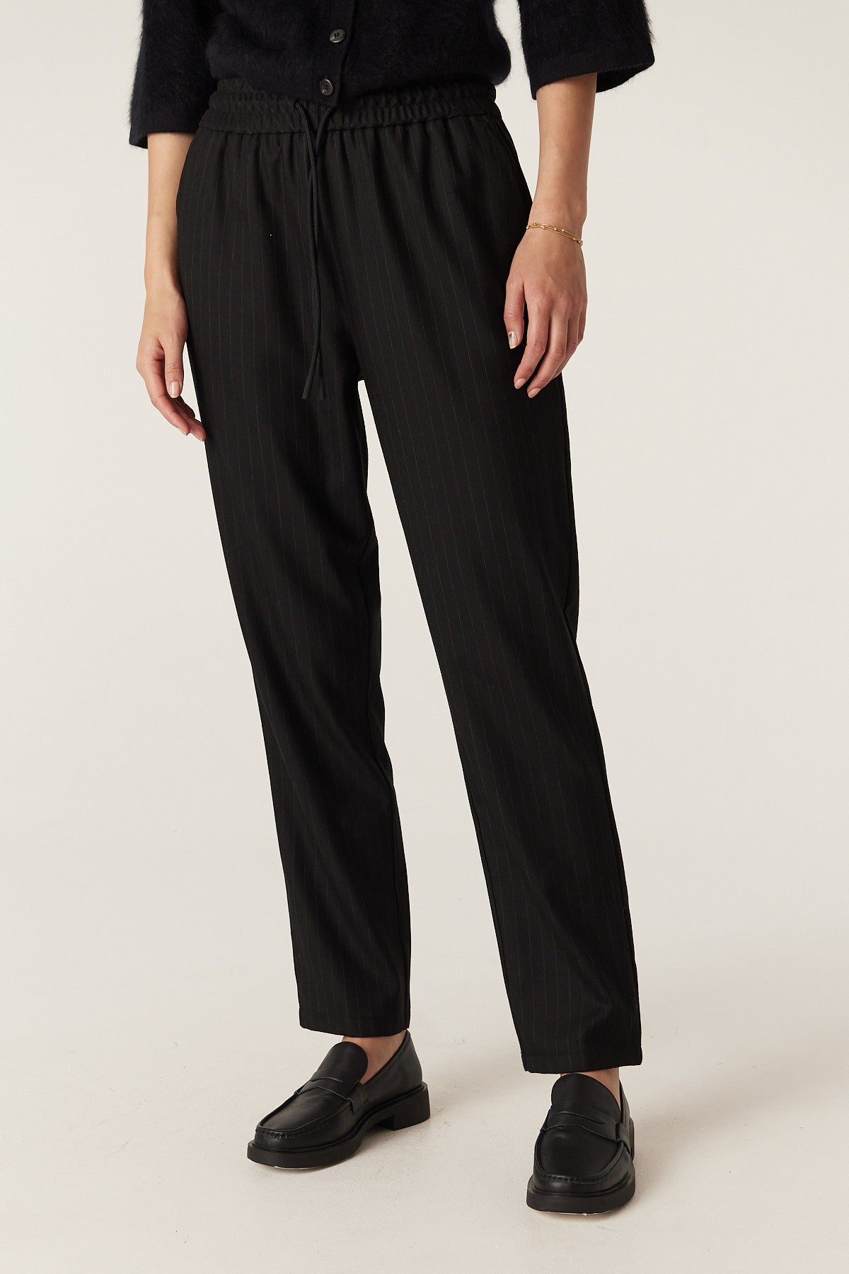 Vincent Wool Pant - Black Pinstripe – Cable Melbourne