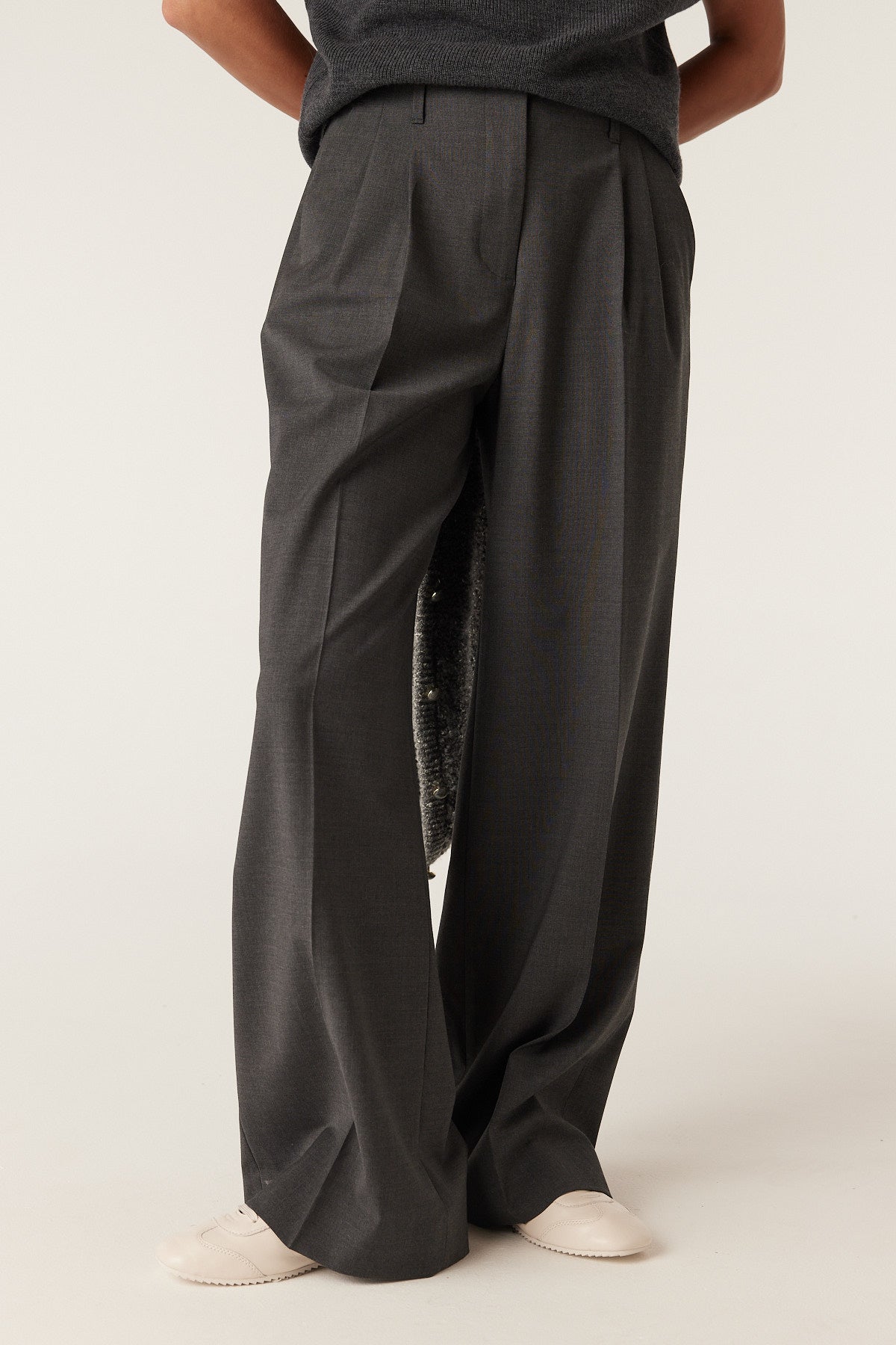 Lyon Wool Pant - Charcoal Marle – Cable Melbourne