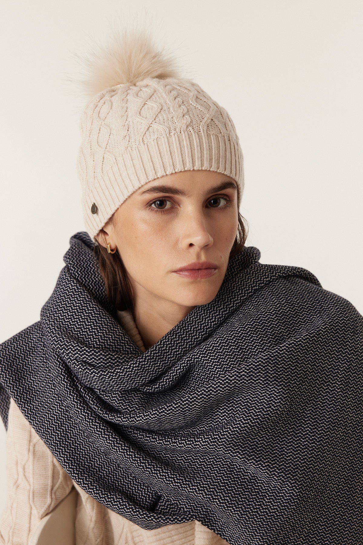 Merino Wool Beanie - Oatmeal