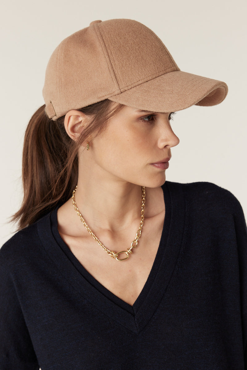 Wool Cashmere Cap - Camel – Cable Melbourne