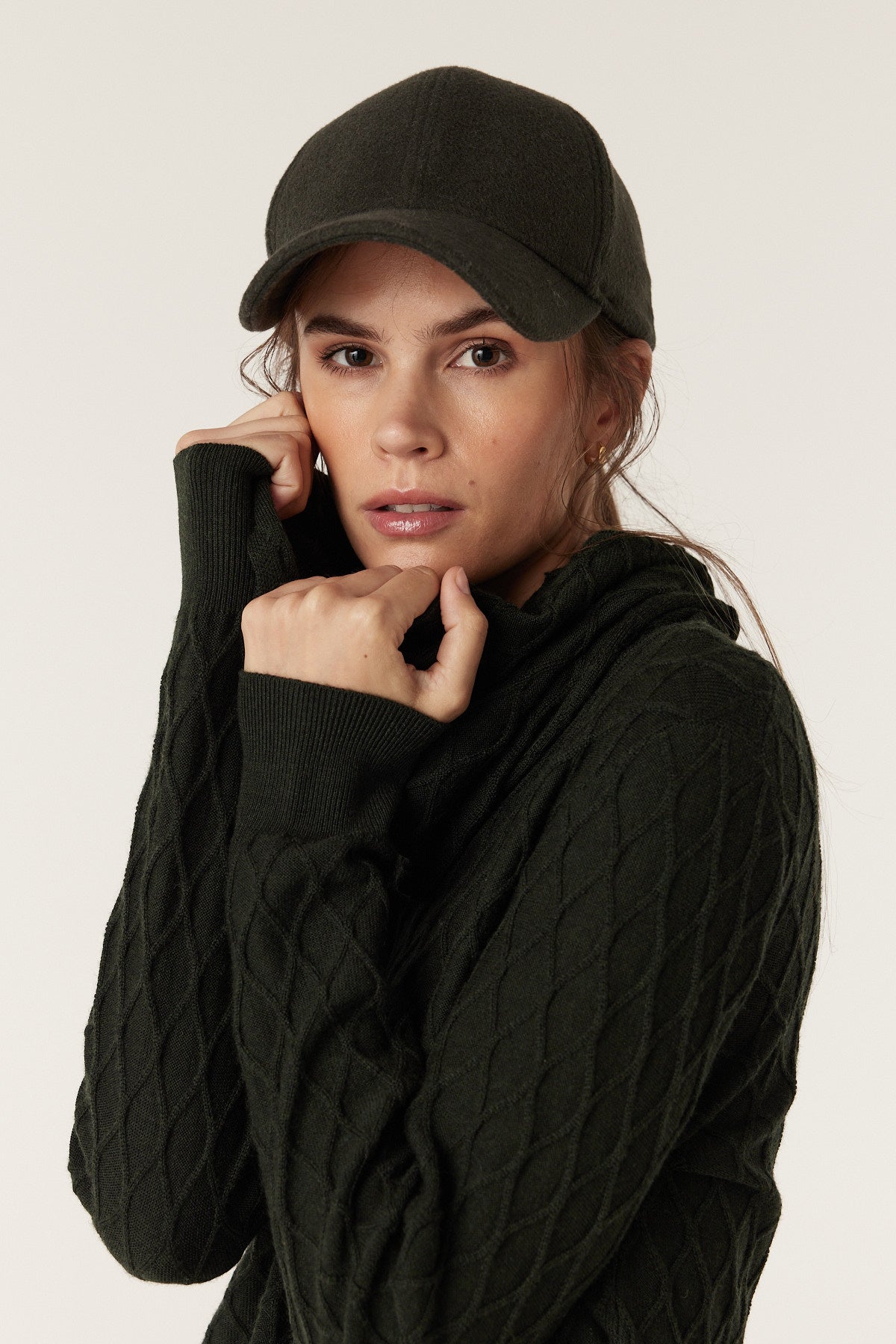 Wool Cashmere Cap - Moss – Cable Melbourne