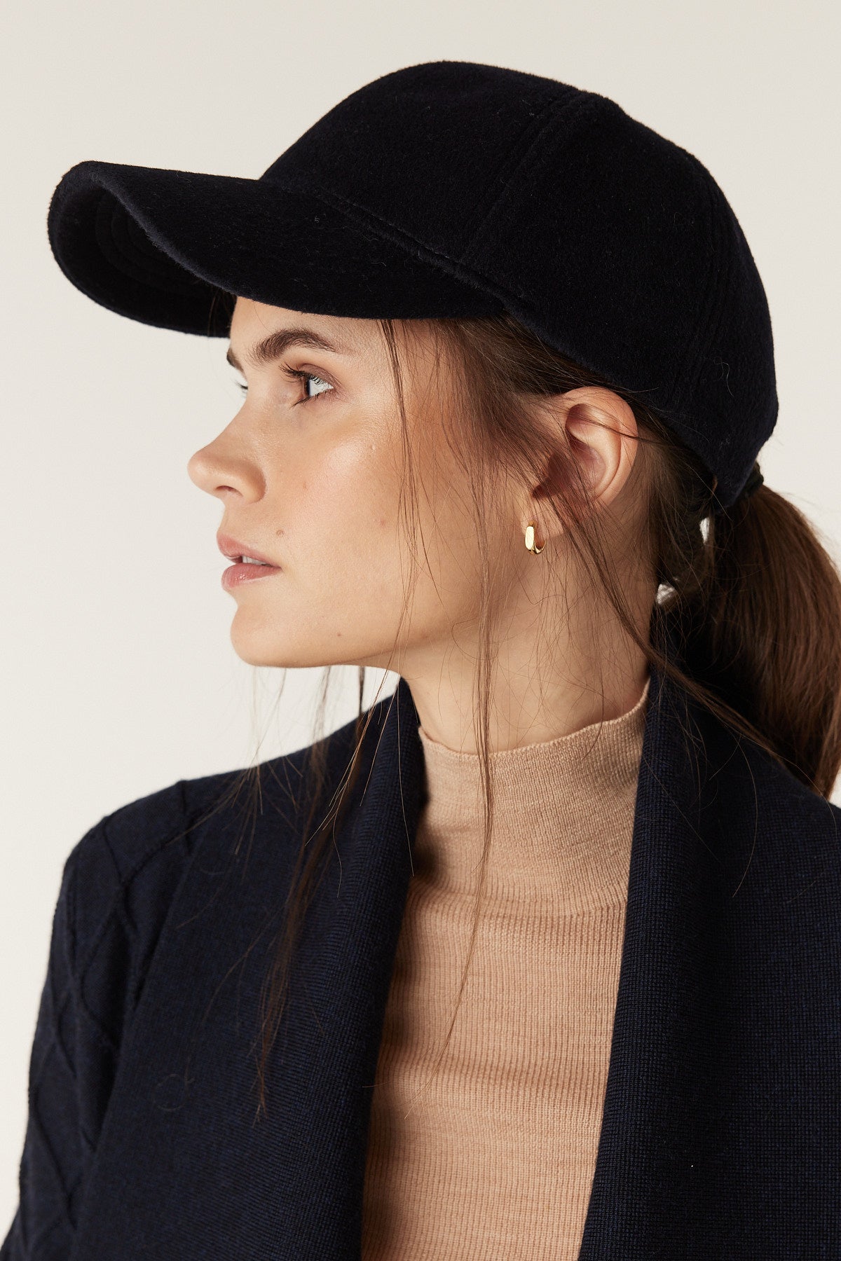 Wool Cashmere Cap - Navy – Cable Melbourne