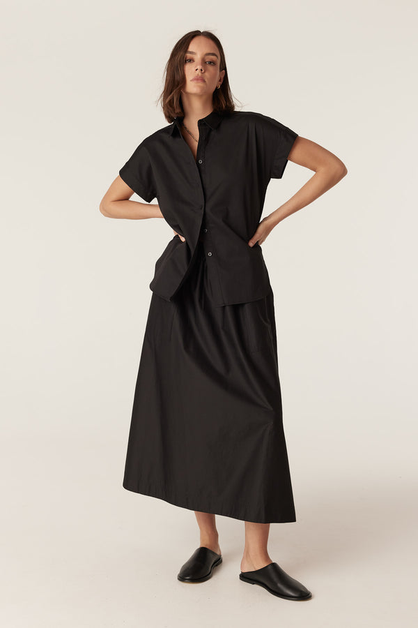 Pima Cotton Shirt - Black