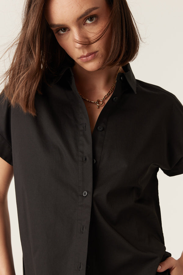 Pima Cotton Shirt - Black