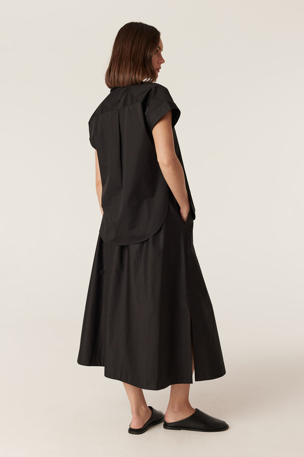 Pima Cotton Skirt - Black