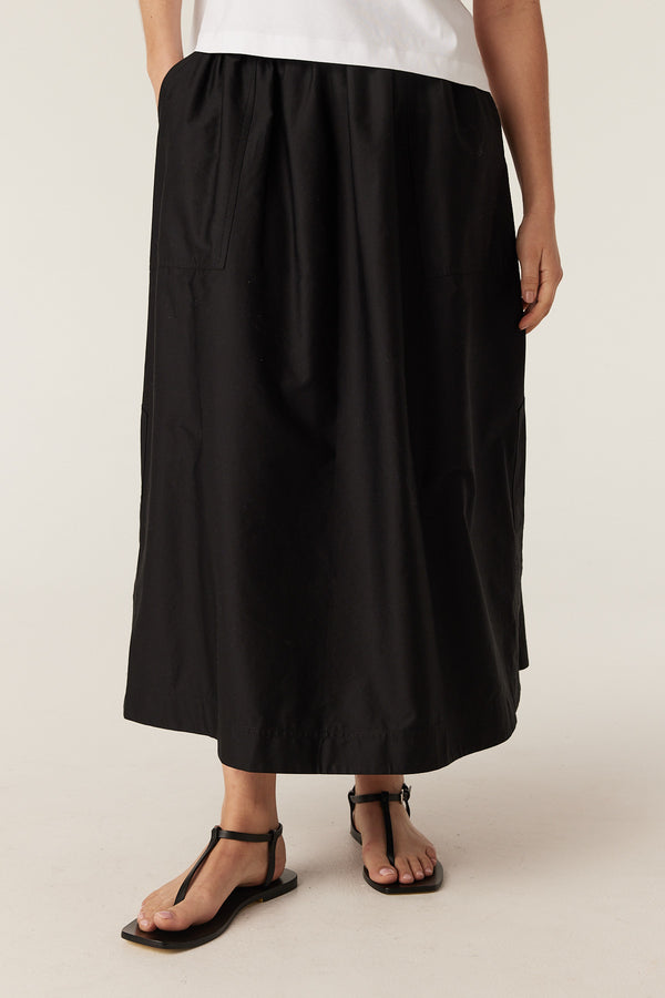 Pima Cotton Skirt - Black