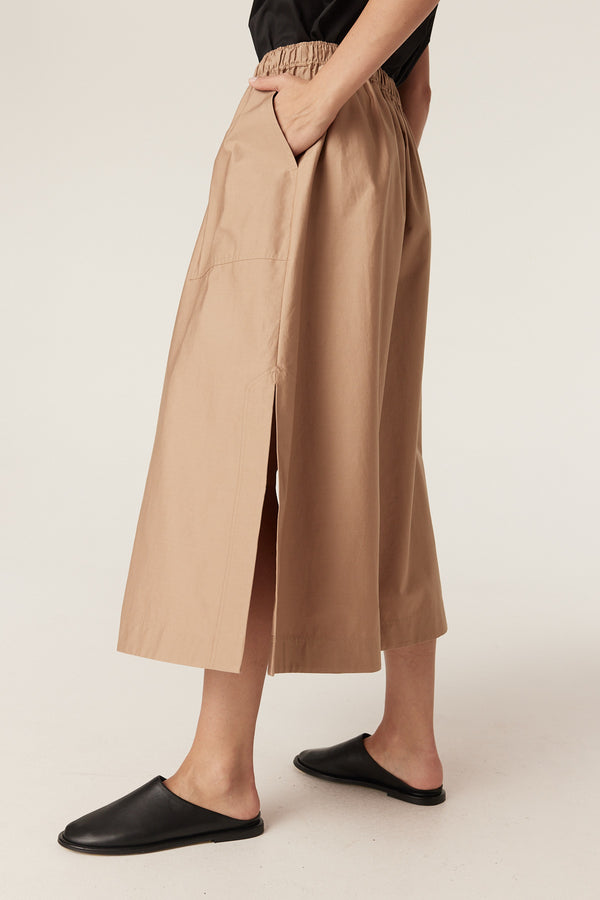 Pima Cotton Skirt - Camel