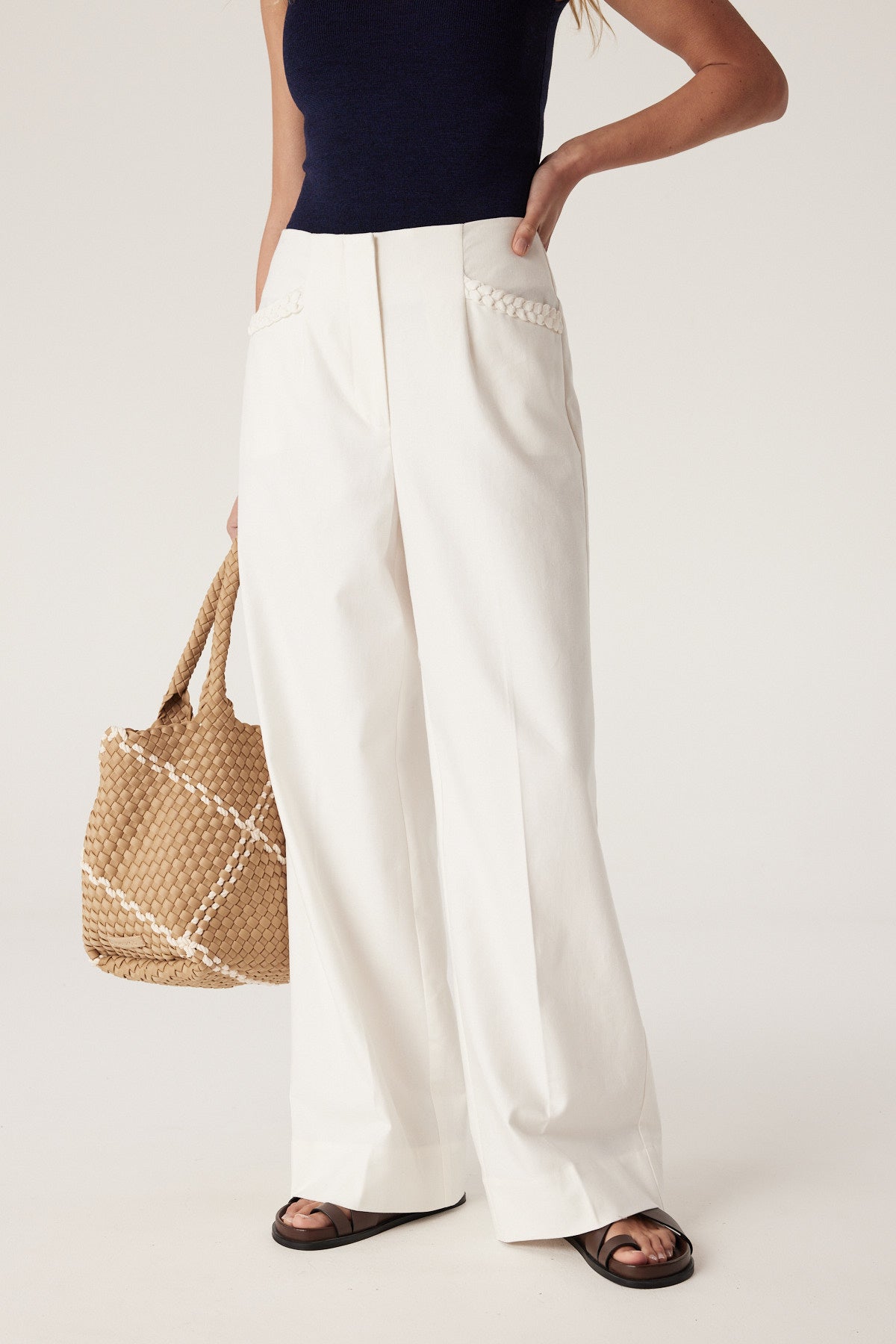 Alison Pant White Cable Melbourne