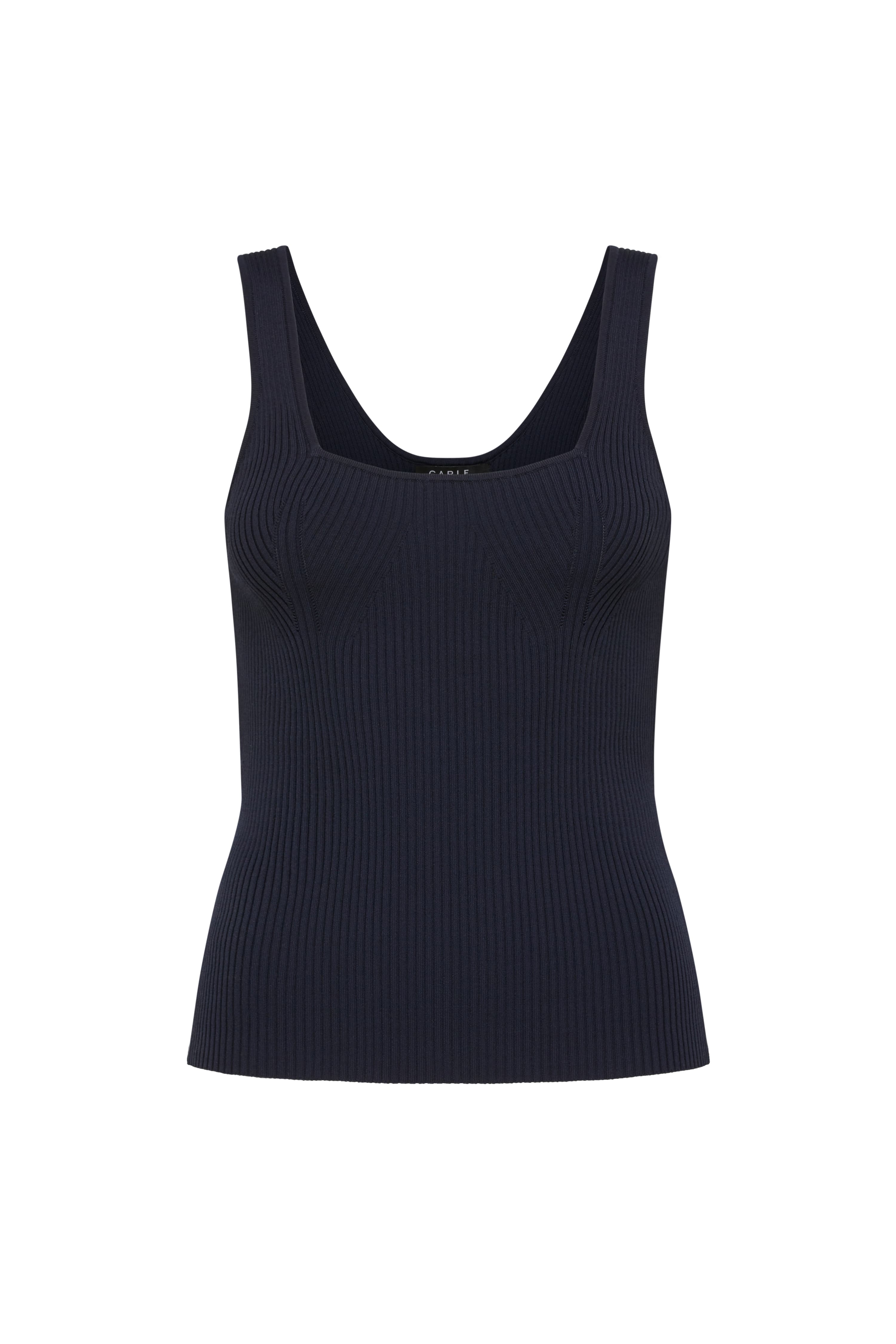 Crepe Ribbed Knit Tank - Navy – Cable Melbourne