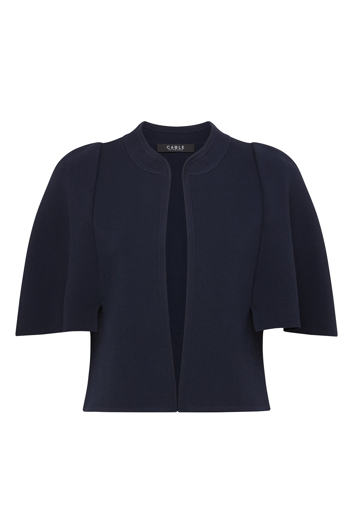 Villa Crepe Knit Bolero - Navy – Cable Melbourne