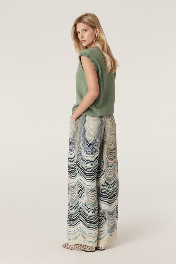 Flax Scoop Top - Field Green-Tops-Cable Melbourne