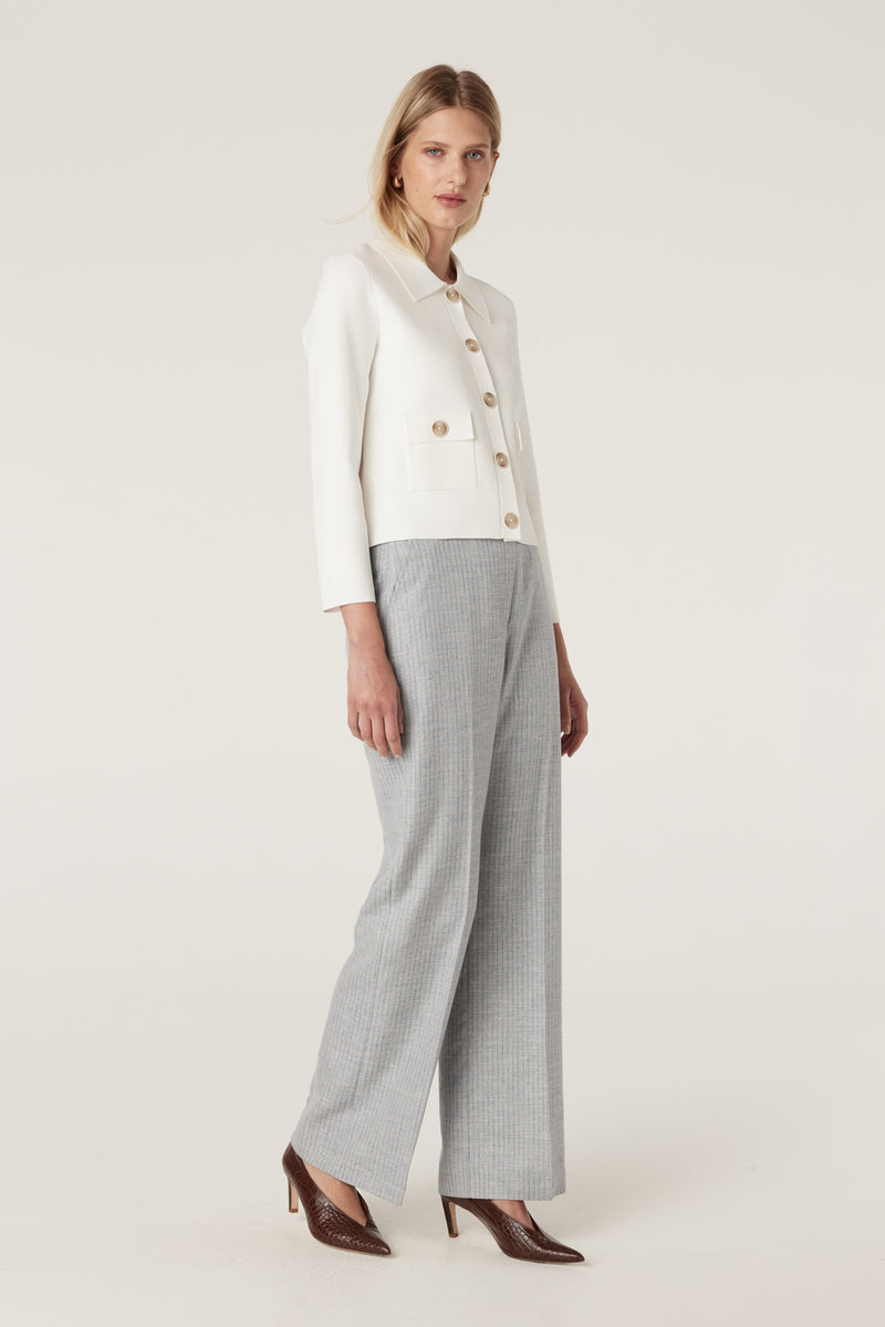 Villa Crepe Jacket - White-Jackets-Cable Melbourne