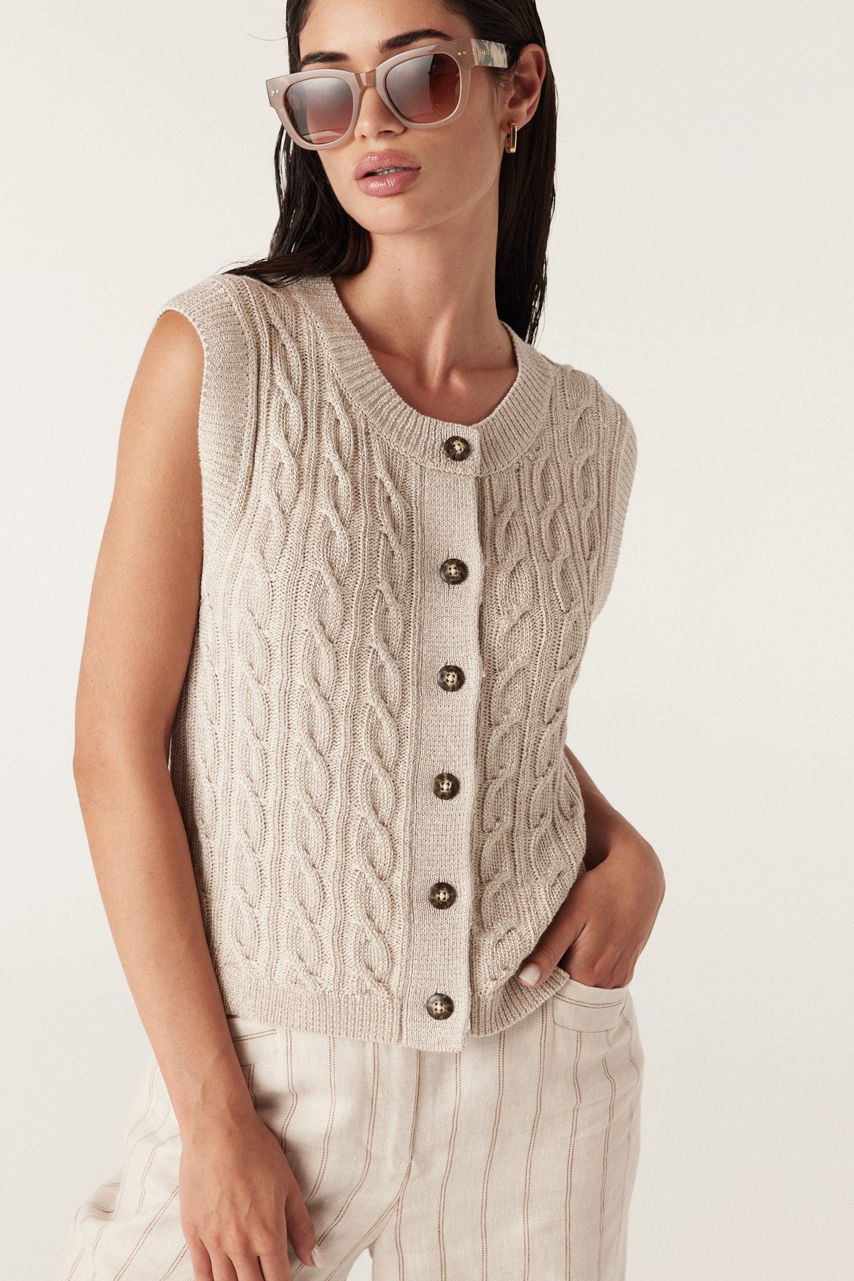 Lumen Cable Vest - Natural – Cable Melbourne
