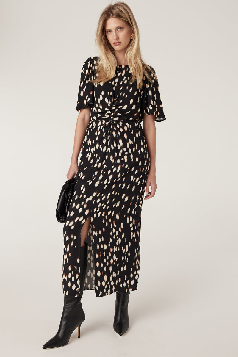 Francesca Dress - Animal Spot-Dresses-Cable Melbourne