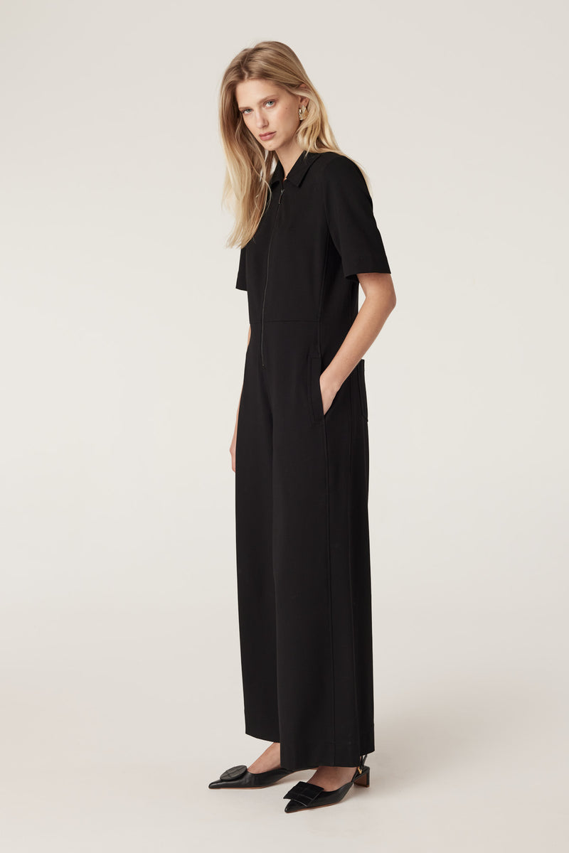 Teresa Ponte Jumpsuit - Black-Jumpsuits-Cable Melbourne