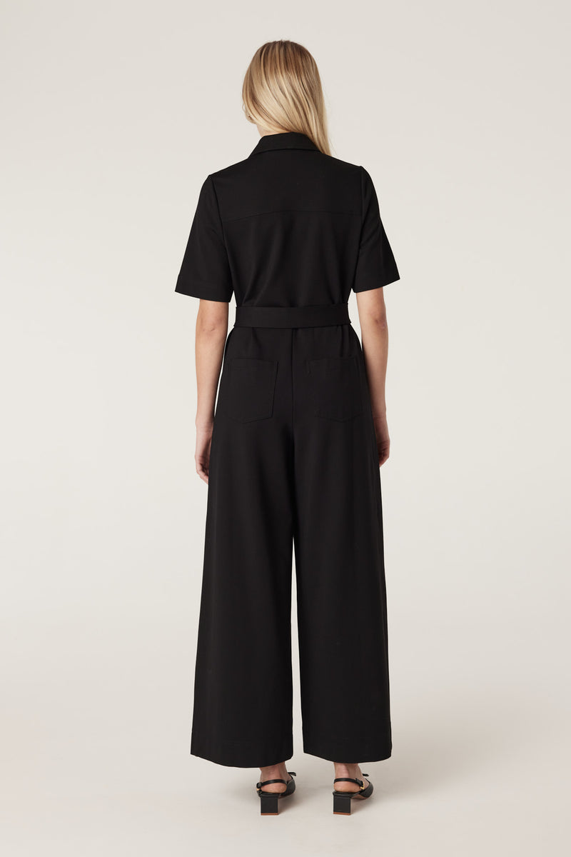 Teresa Ponte Jumpsuit - Black-Jumpsuits-Cable Melbourne