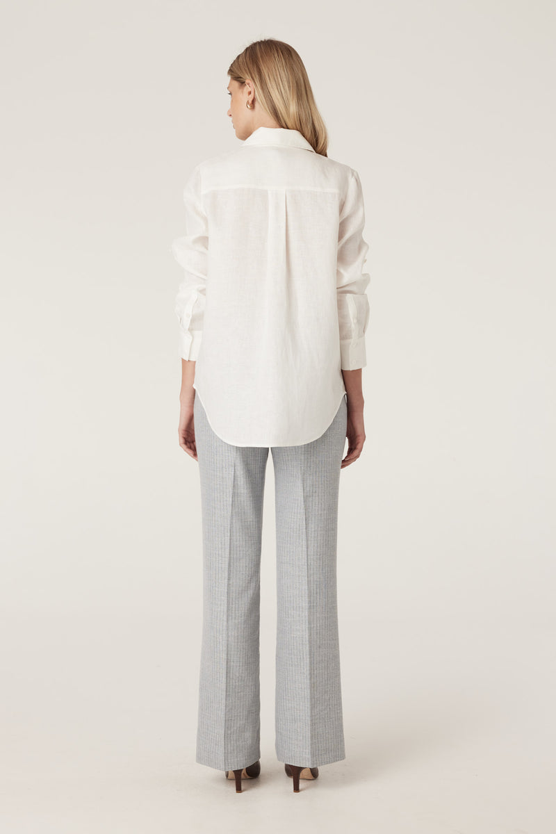 Sands Linen Shirt - White-Shirts-Cable Melbourne