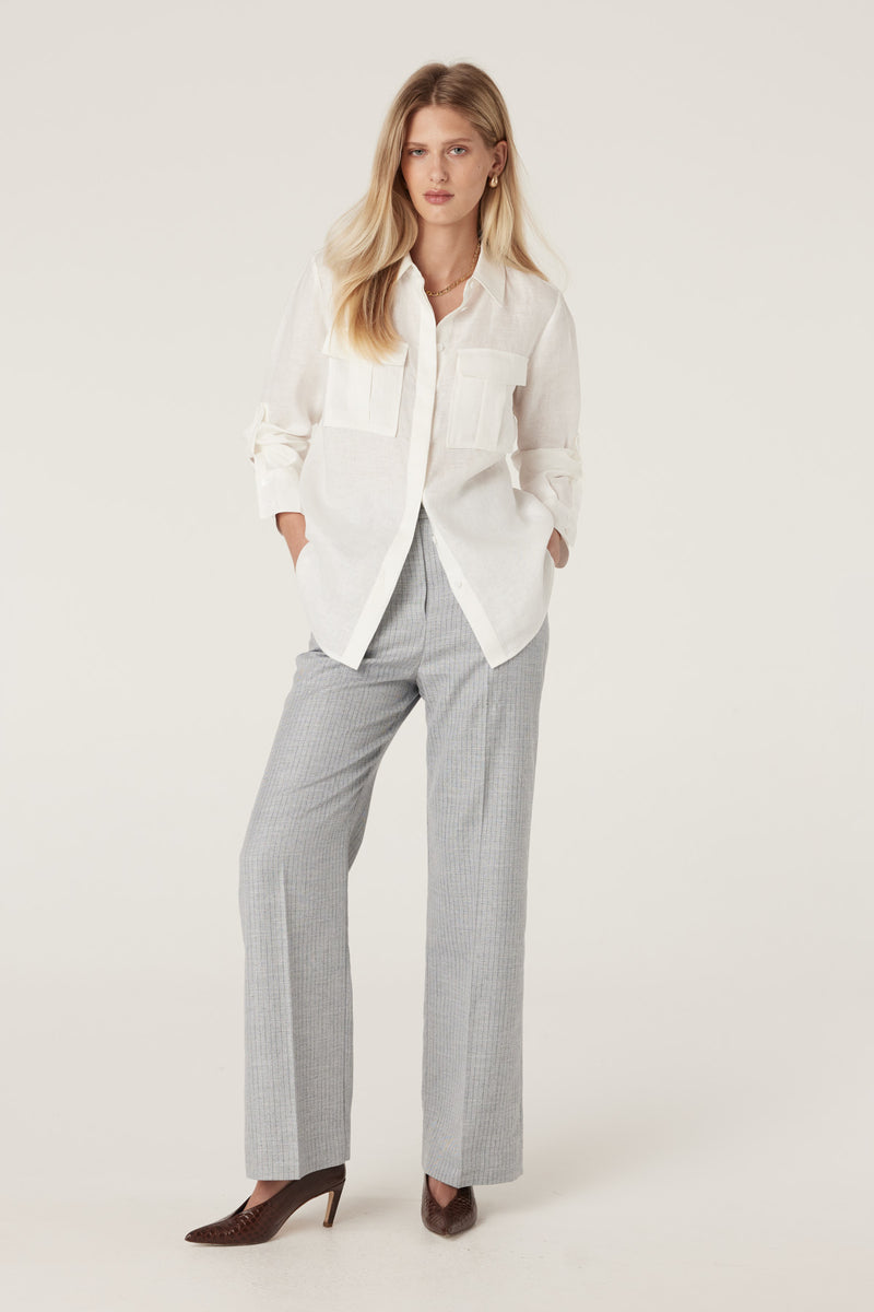 Sands Linen Shirt - White-Shirts-Cable Melbourne