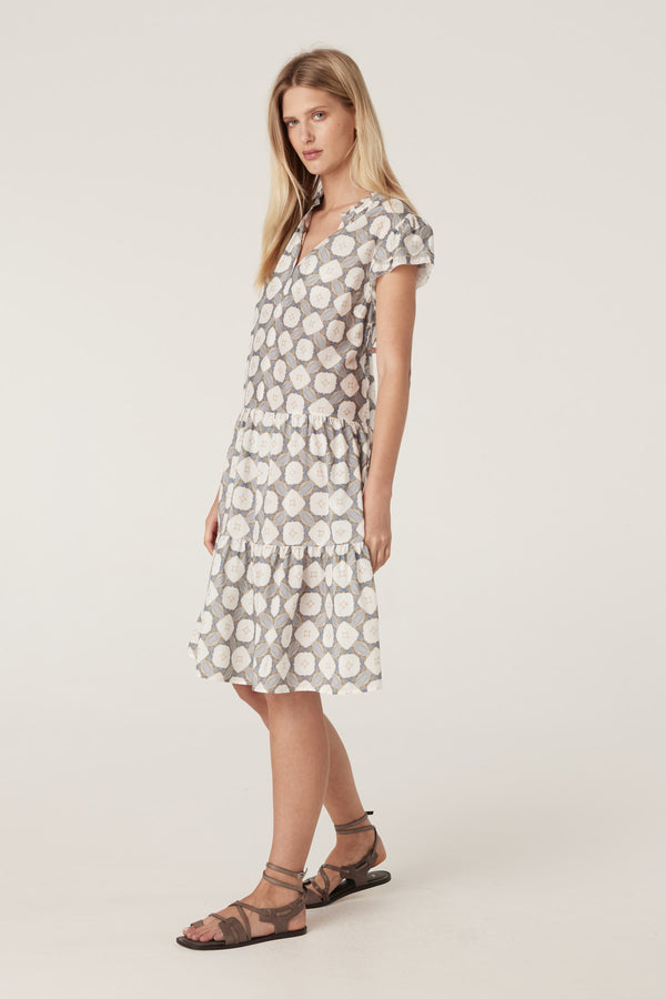 Sana Dress - Tile Print-Dresses-Cable Melbourne