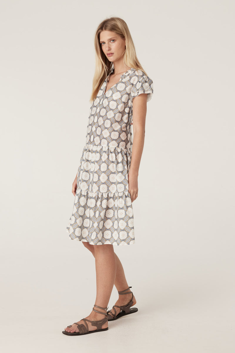 Sana Dress - Tile Print-Dresses-Cable Melbourne